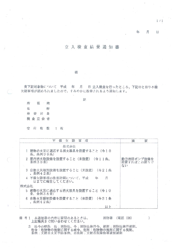 消防署の立入検査とは